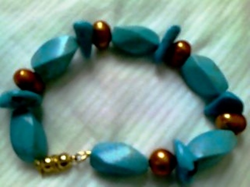 turquoise glass bracelet