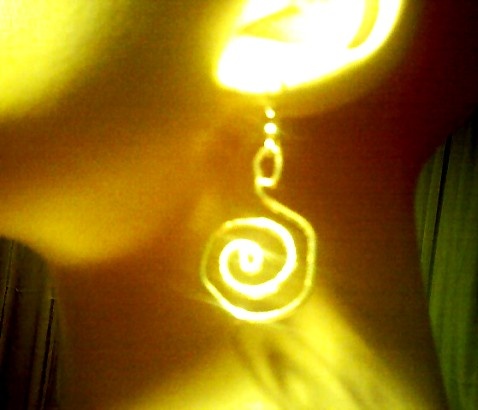 silver spiral earrings