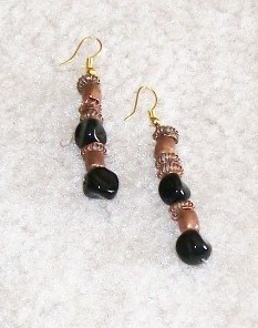 onyx coppermine earrings